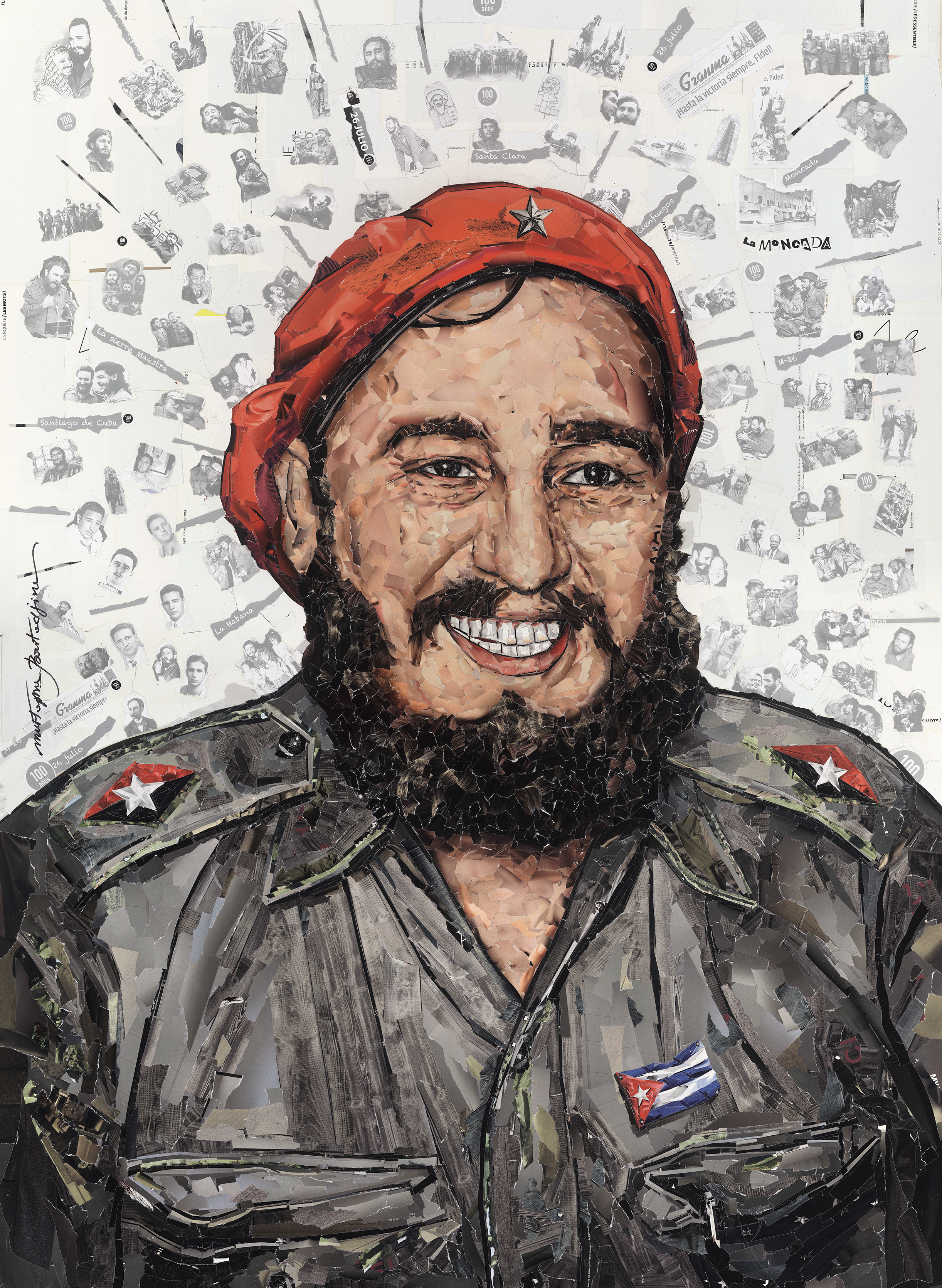 Portrait de Fidel Castro par Mustapha Boutadjine, Paris (2026))